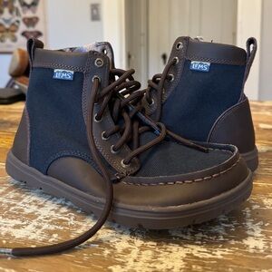 Lems Boulder Boot Navy Stout Lightweight Minimalist Boots W Size 37 EU 6.5 US